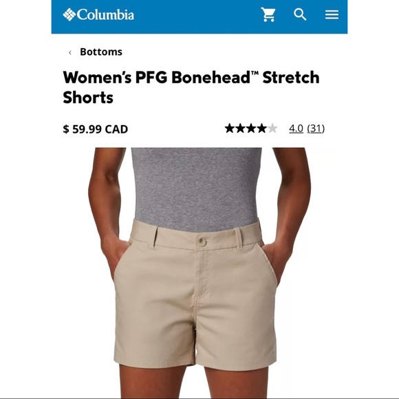 *Summer Clearout* Columbia Black Cotton Shorts - Picture 1 of 8